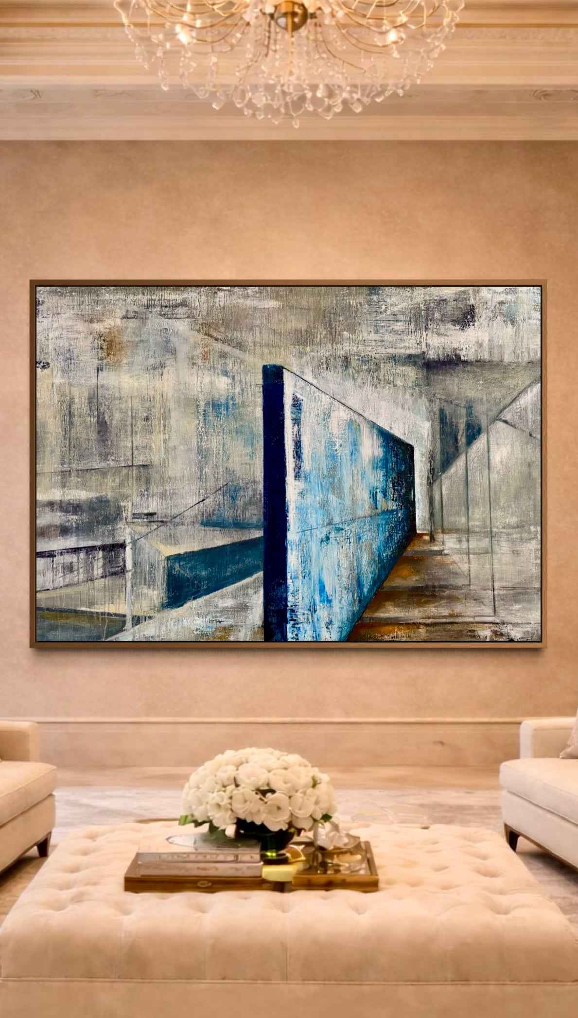 Where it shifts original oil painting