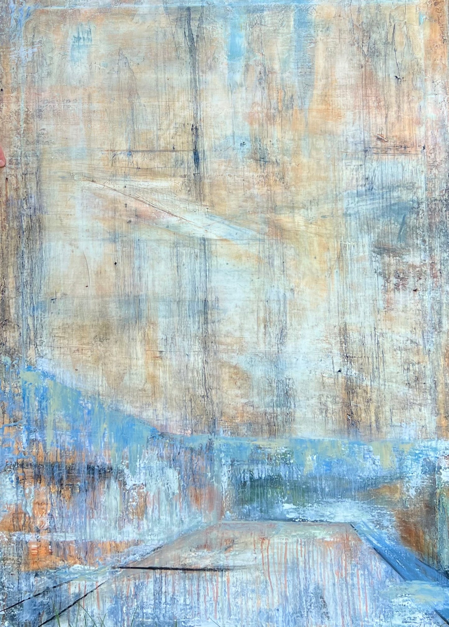 City at first light Original painting