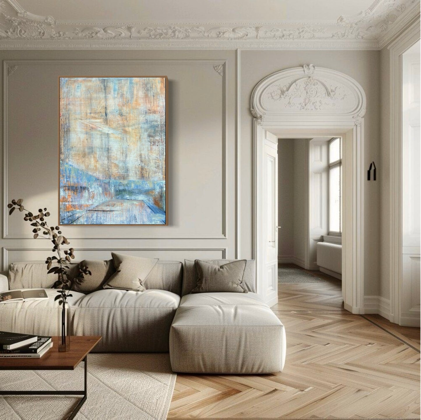 City at first light Original painting