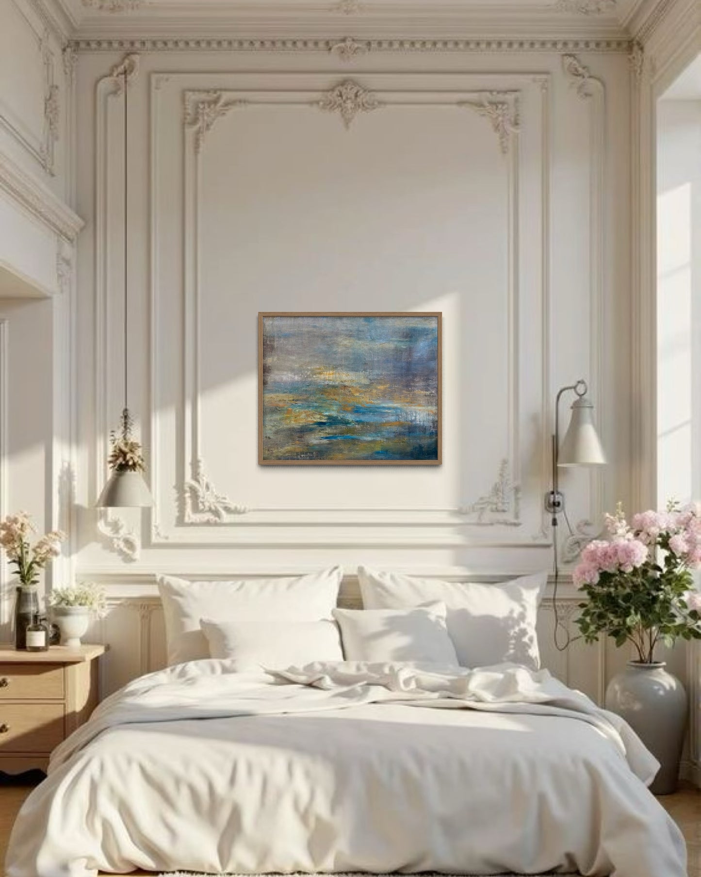 Water lilies original oil painting