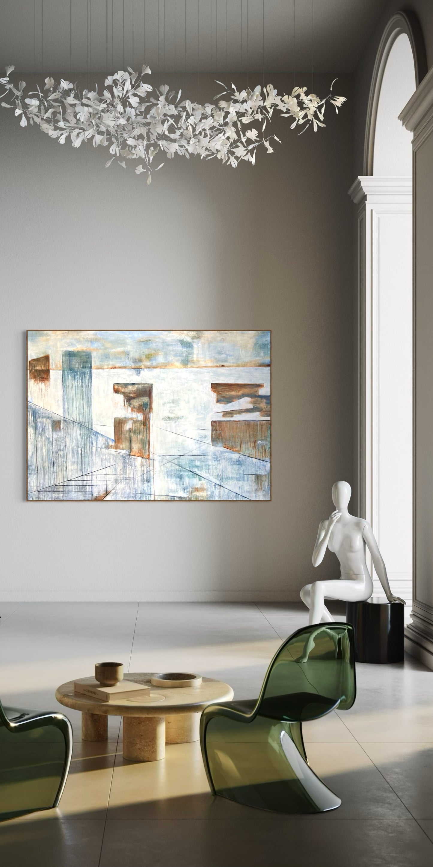 Cityscape reflections original painting