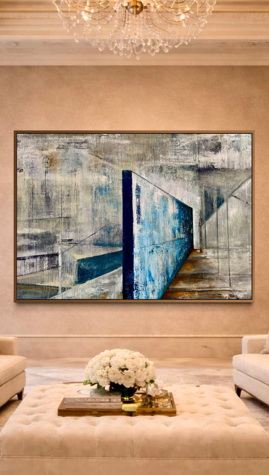 Where it shifts original oil painting