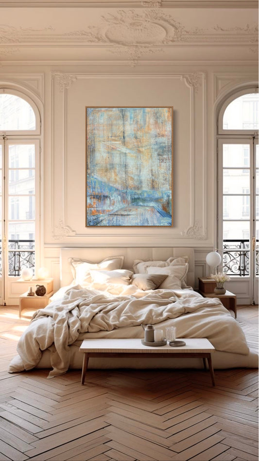 City at first light Original painting