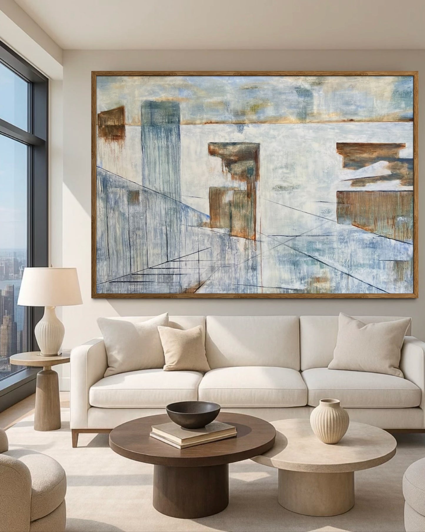 Cityscape reflections original painting